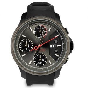 iFit Classic Water-Resistant Luxury Water-Resistant Fitness Watch w/Vibration Alerts & iFit App  (Obsidian)