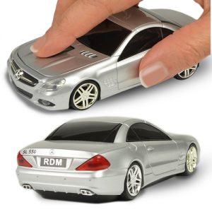 3-Button Road Mice Mercedes SL550 2.4GHz Wireless Optical Scroll Mouse w/Nano USB Receiver (Silver)