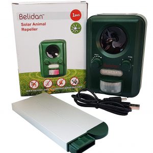 Belidan Animal Repellent Ultrasonic Outdoor – Advanced Animal Repeller – Deer Cat Dog Skunk Rats Raccoon Repellent – Animal Deterrent Device Solar Powered Motion Sensor LED