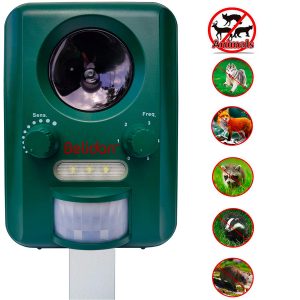 Belidan Animal Repellent Ultrasonic Outdoor – Advanced Animal Repeller – Deer Cat Dog Skunk Rats Raccoon Repellent – Animal Deterrent Device Solar Powered Motion Sensor LED